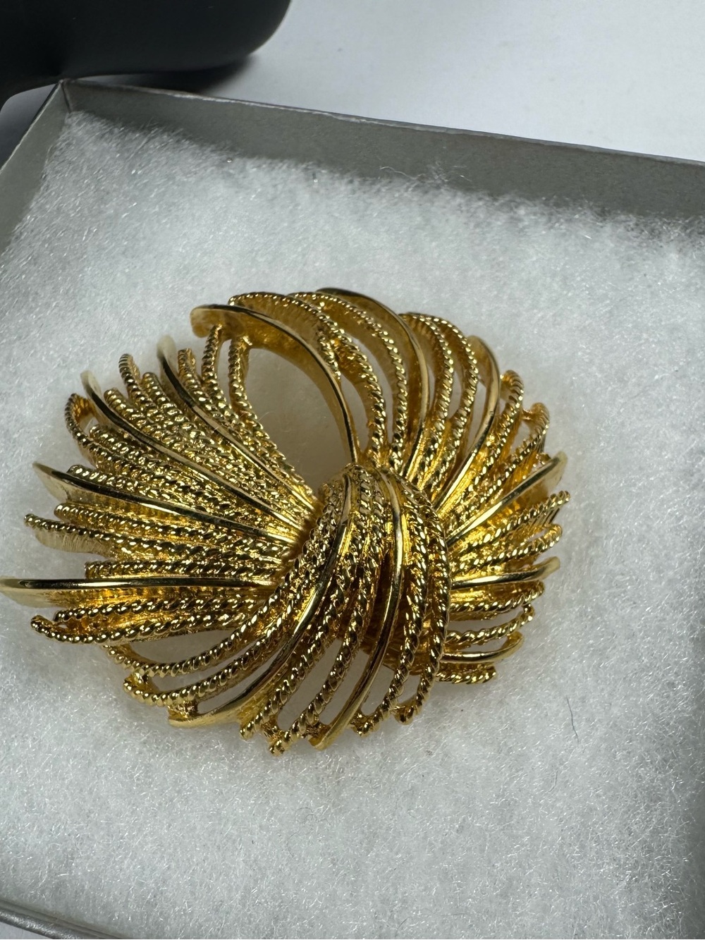 Monet Mirador Gold-Tone Radiant Swirl Brooch